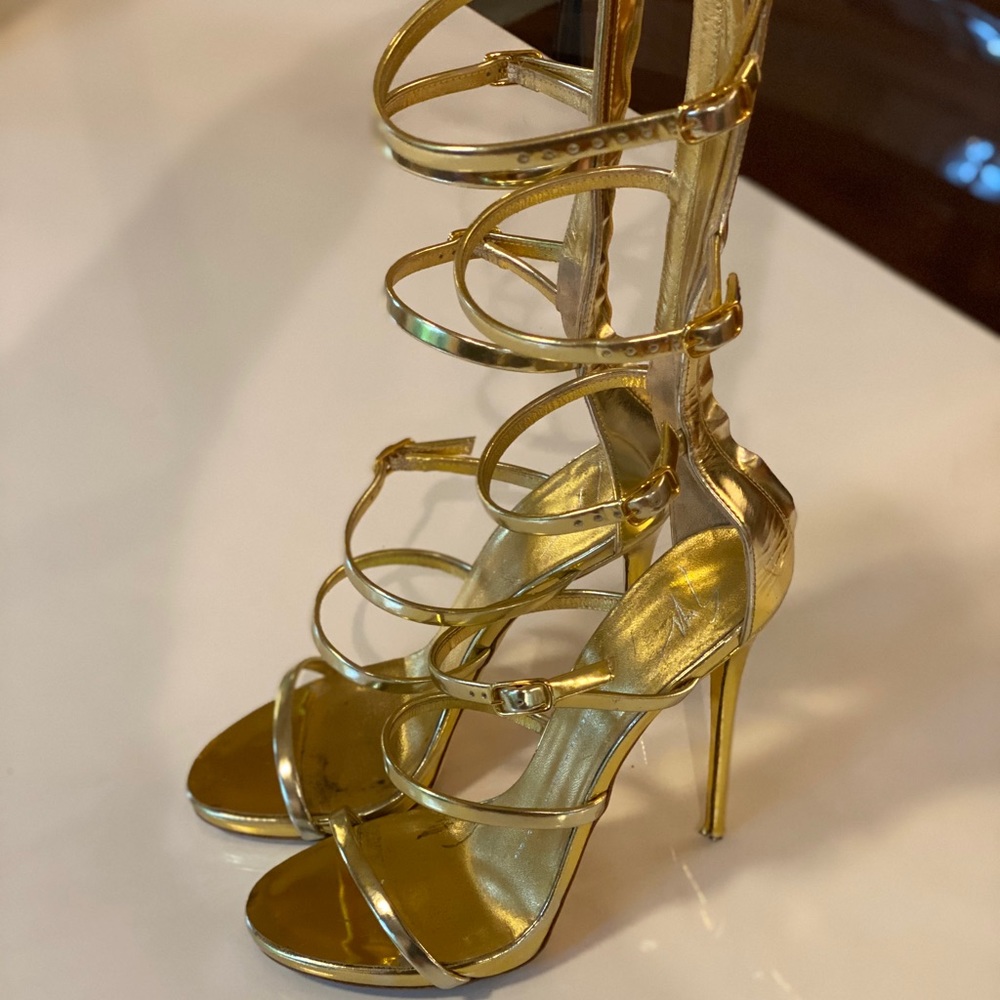 Gold Gladiator Heels